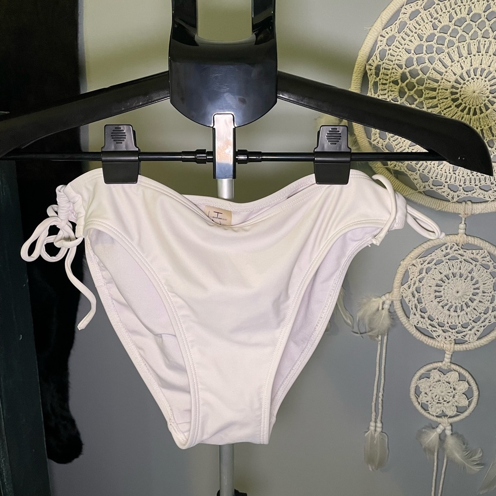 H2OH White Bikini Bottom with Side Ties
